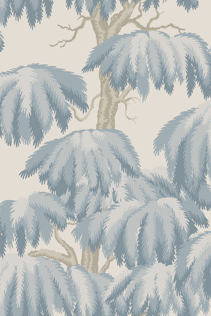 Alba wallpaper in Light Blue, flat pattern
