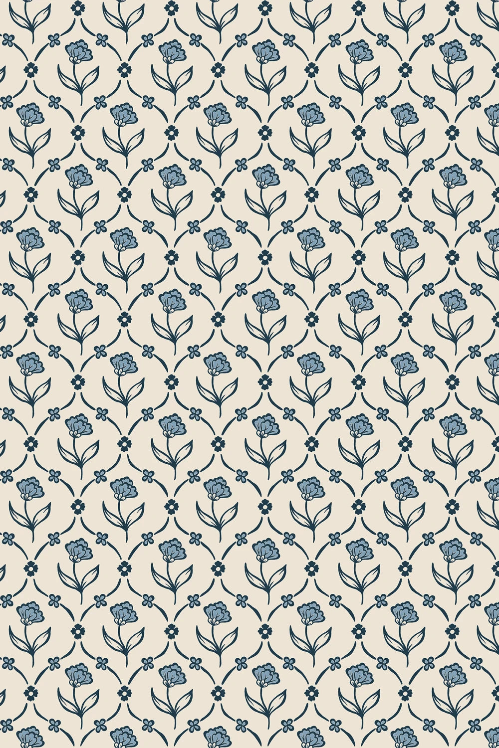 Elena Wallpaper – Blue