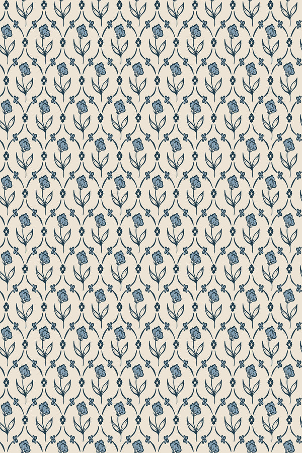 Sample – Elena Wallpaper – Blue