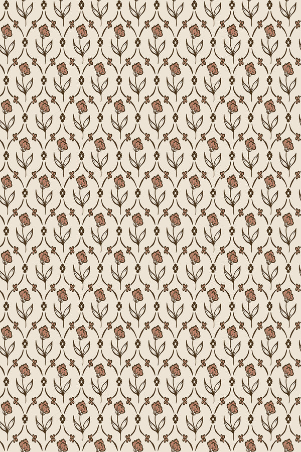 Sample – Elena Wallpaper – Terracotta