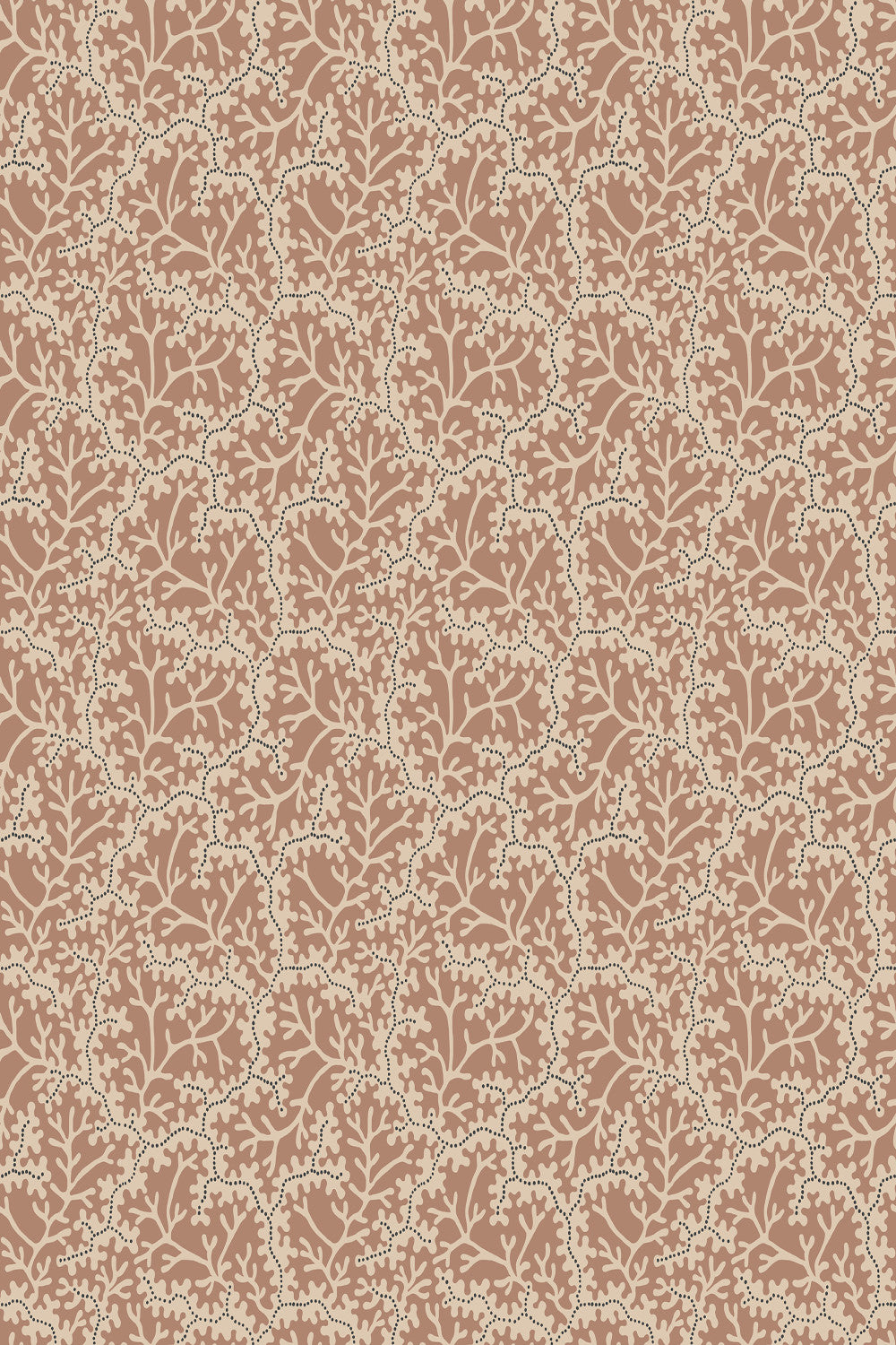 Coral in Terracotta, close-up pattern detail