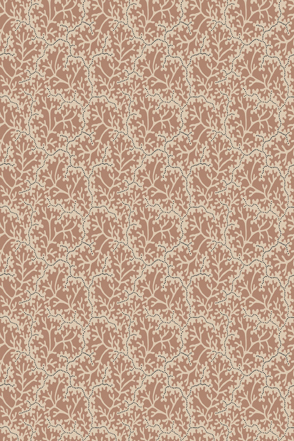 Sample – Coral Wallpaper – Terracotta