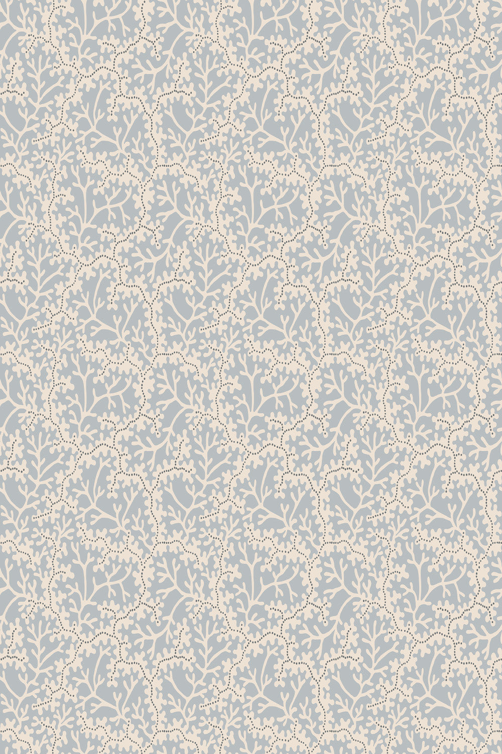 Coral wallpaper in Light Blue, flat pattern