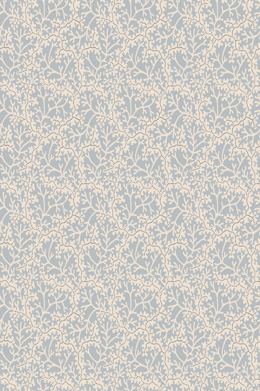 Coral wallpaper in Light Blue, flat pattern