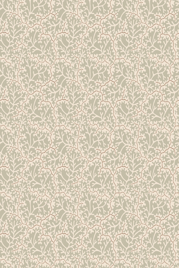 Sample – Coral Wallpaper – Garden Green
