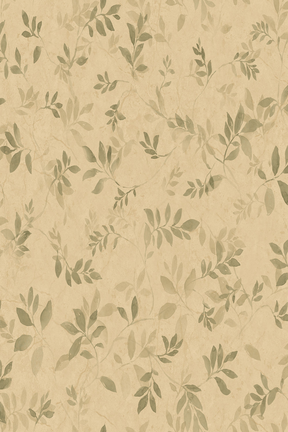 Mila wallpaper in Olive Green, flat pattern
