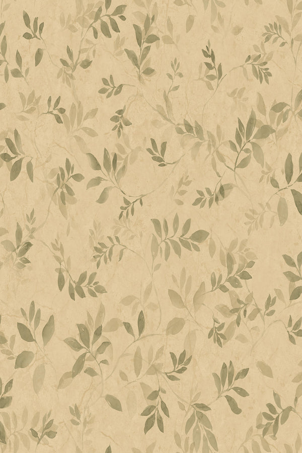 Sample – Mila Wallpaper – Olive Green