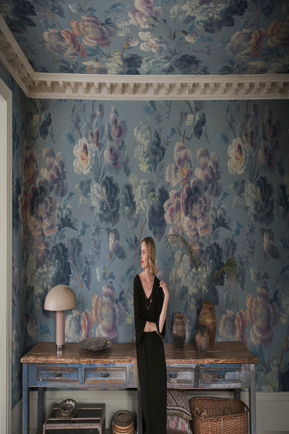 Ines in Blue in a room setting