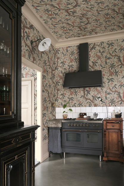 Alexa mural in Misty Blue in a room setting