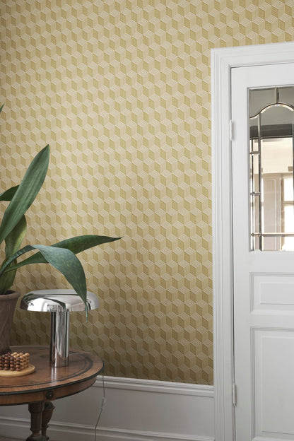 Chiara – Honey – custom sized wallpaper mural (per m²)