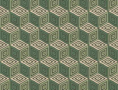 Chiara – Green – custom sized wallpaper mural (per m²)