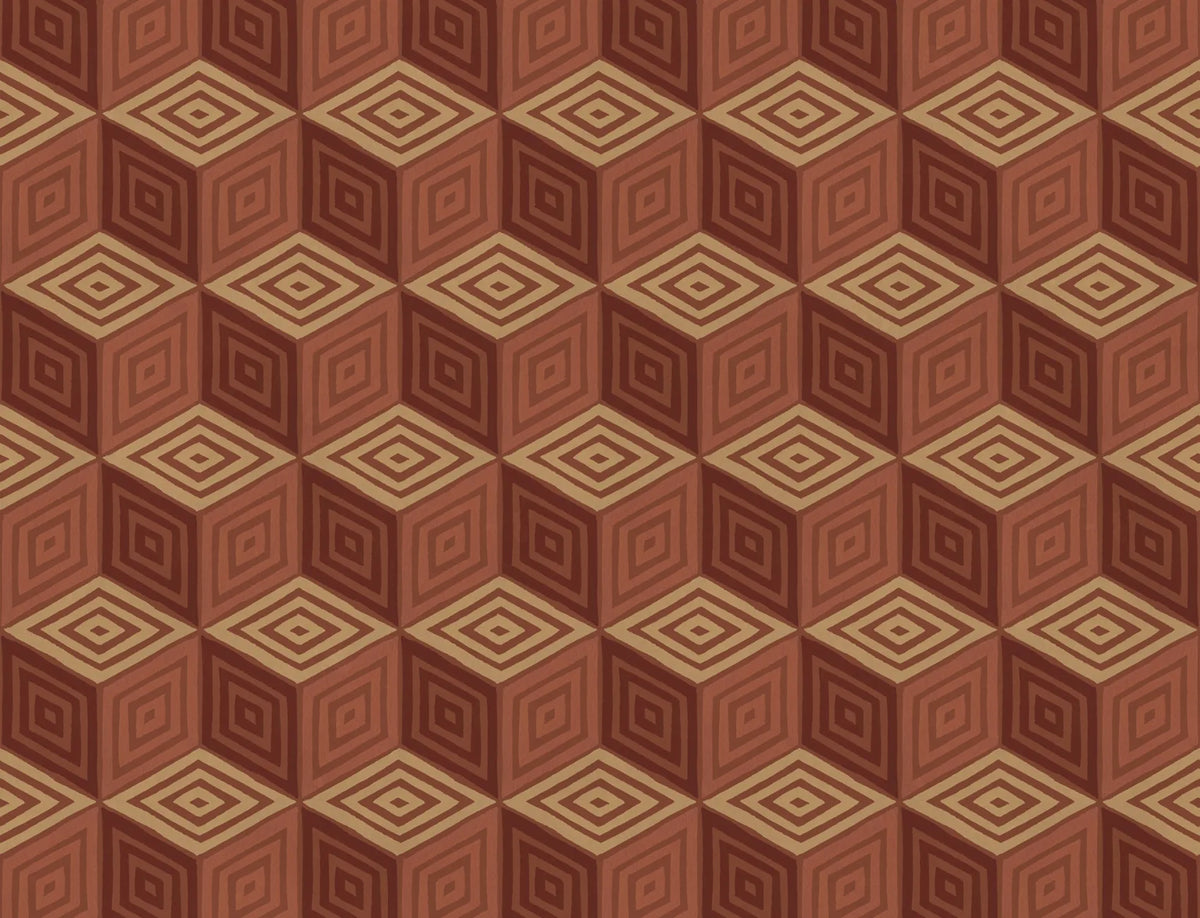 Chiara – Terracotta – custom sized wallpaper mural (per m²)