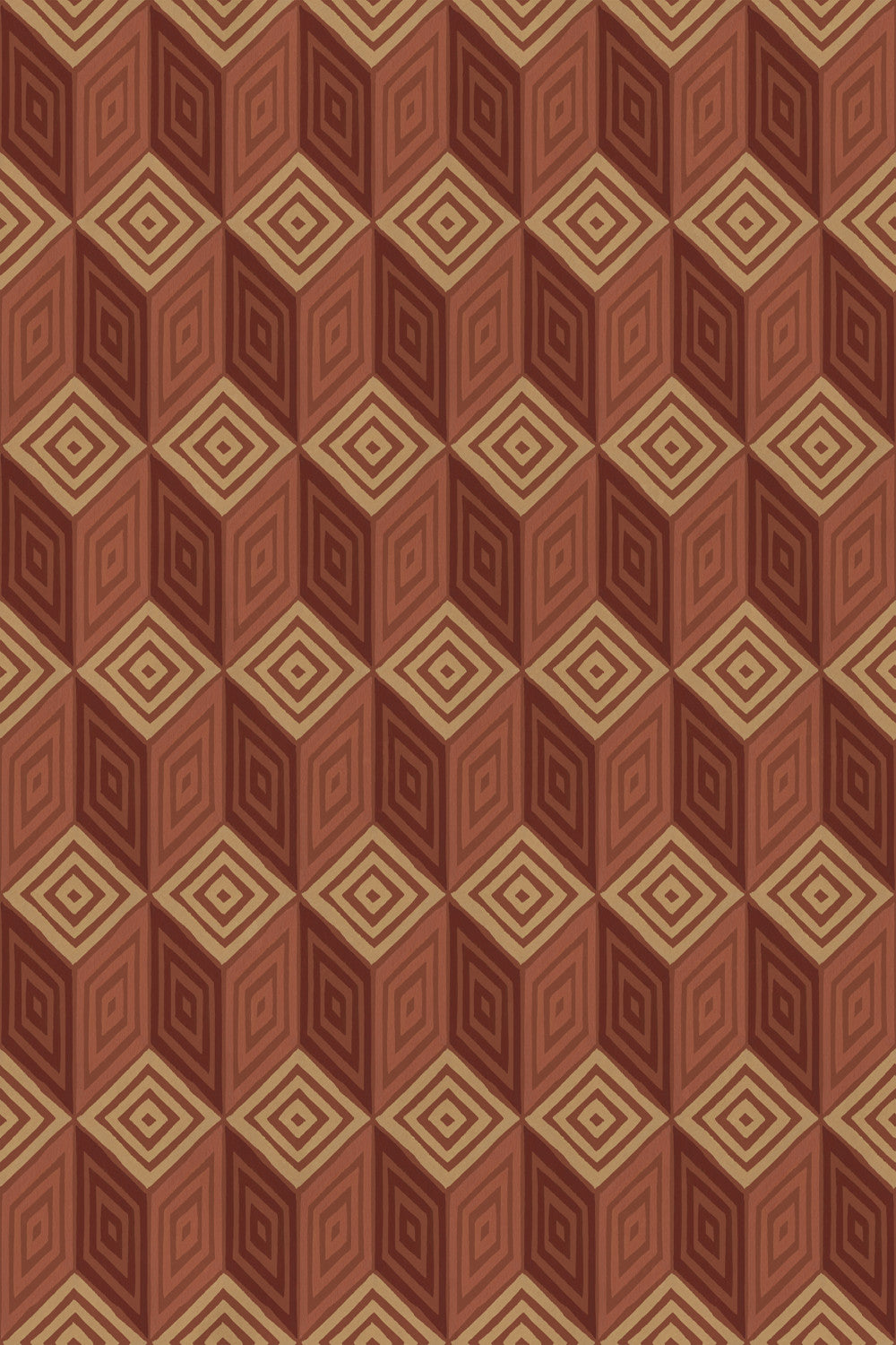 Sample – Chiara – Terracotta – custom sized wallpaper mural (per m²)