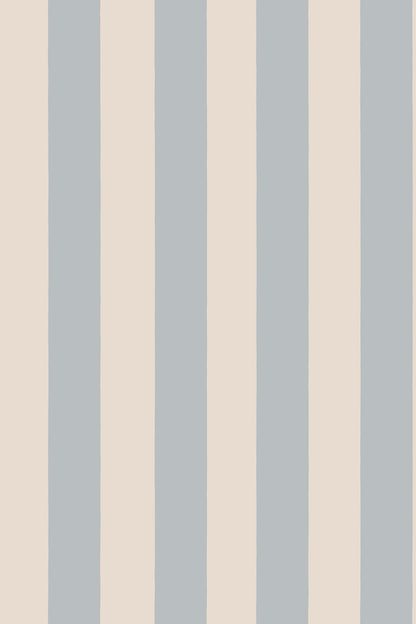 Sam Narrow Striped wallpaper in Light Blue, flat pattern