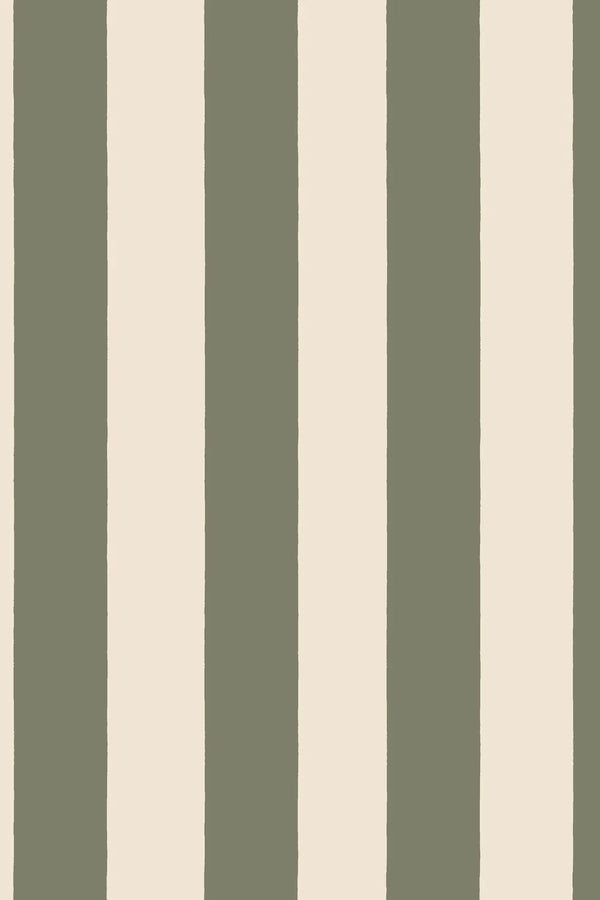 Sample – Sam Narrow Striped Wallpaper – Forest Green