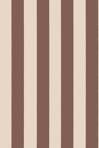 Sam Narrow Striped wallpaper in Burgundy, flat pattern