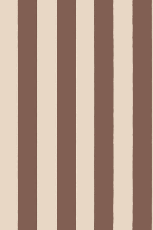 Sam Narrow Striped wallpaper in Burgundy, flat pattern