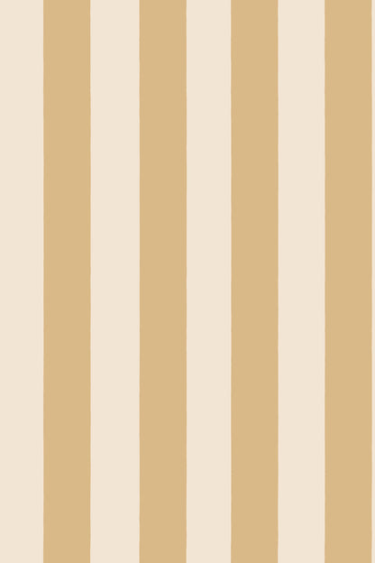 Sam Narrow Striped wallpaper in Honey, flat pattern