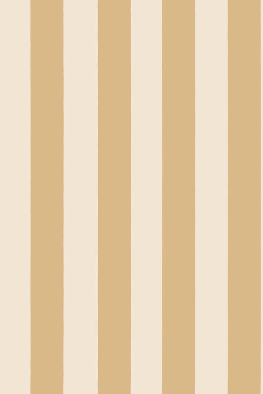 Sam Narrow Striped wallpaper in Honey, flat pattern