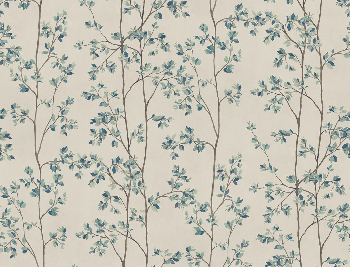 Laura – Blue – Custom sized wallpaper mural (per m²)