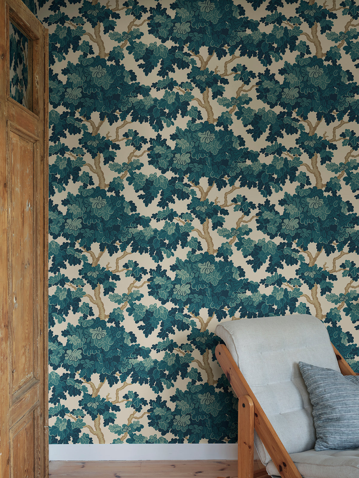 Karolina Tree Wallpaper – Teal