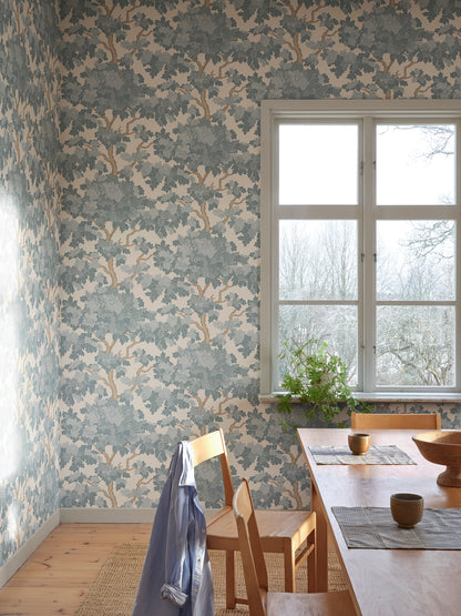 Karolina Tree Wallpaper – Light Blue