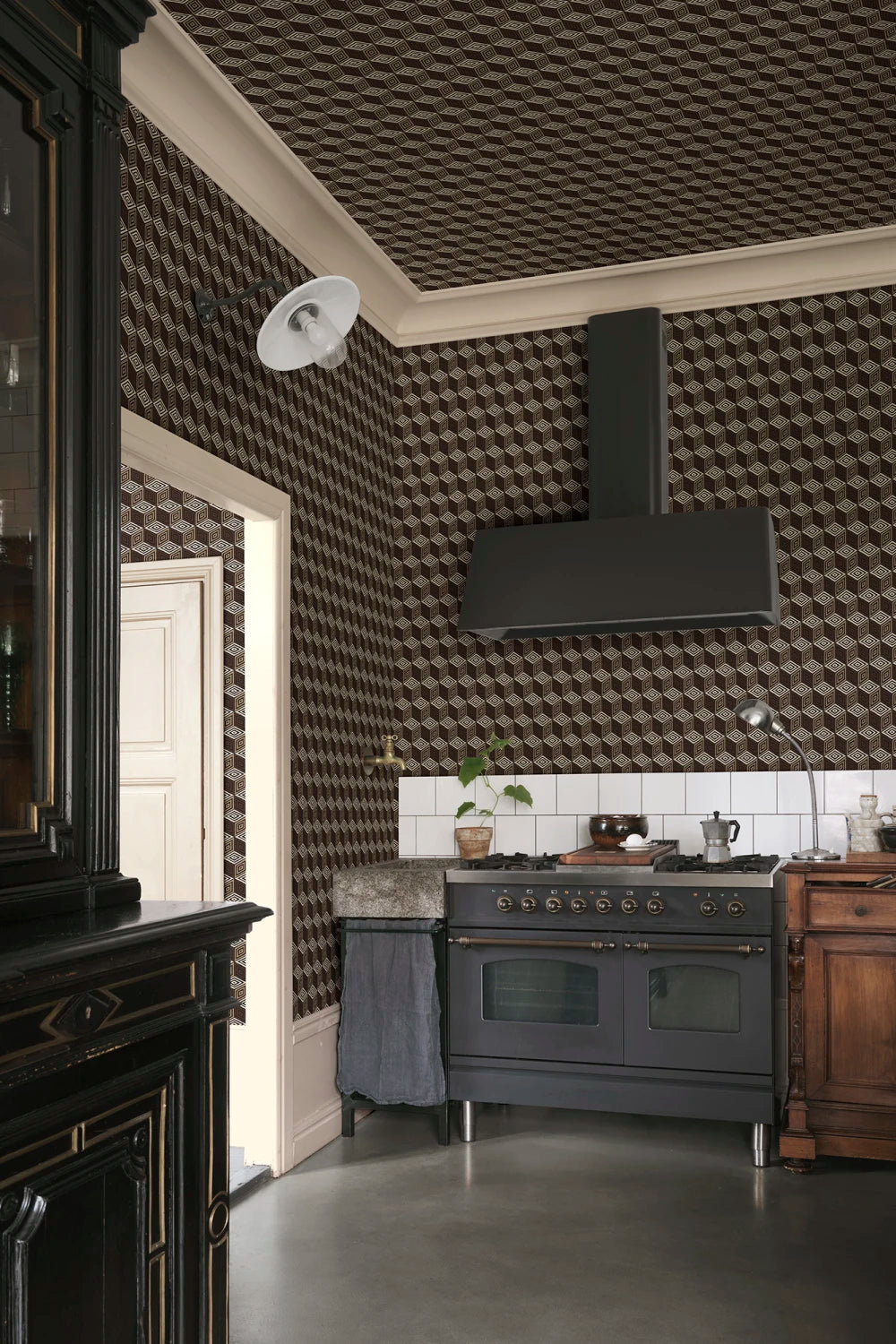 Chiara – Brown – custom sized wallpaper mural (per m²)