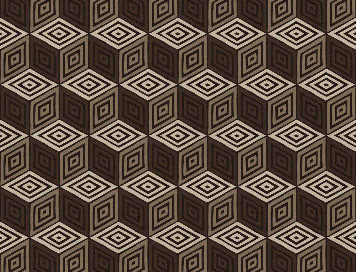 Chiara – Brown – custom sized wallpaper mural (per m²)