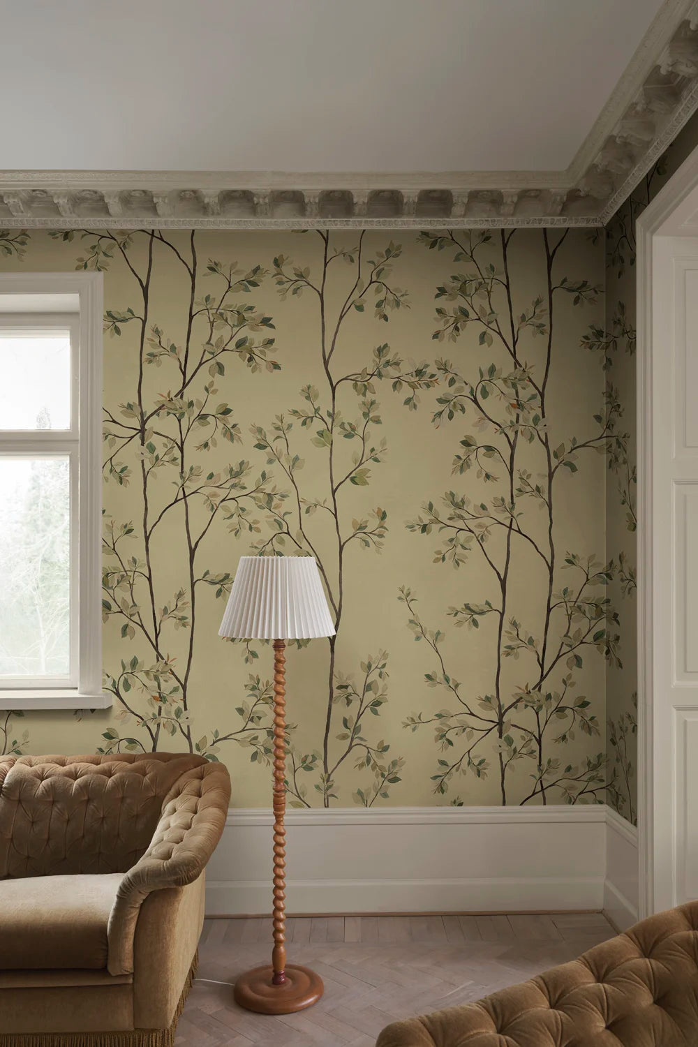 Laura – Honey – Custom sized wallpaper mural (per m²)