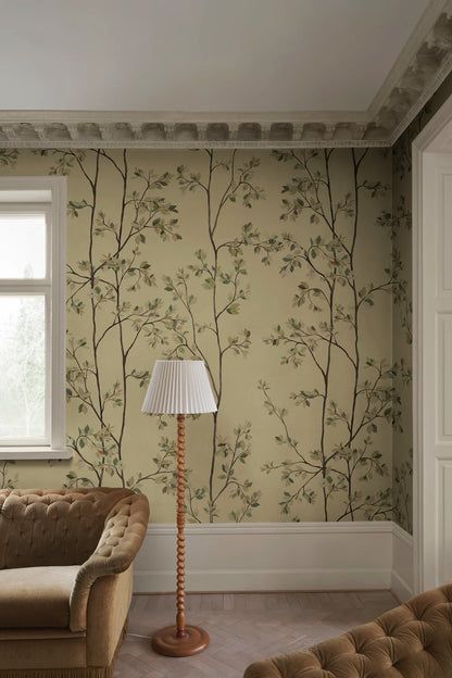 Laura – Honey – Custom sized wallpaper mural (per m²)