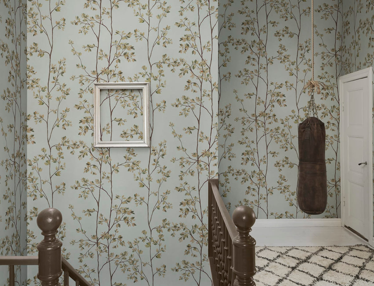 Laura – Light Blue – Custom sized wallpaper mural (per m²)