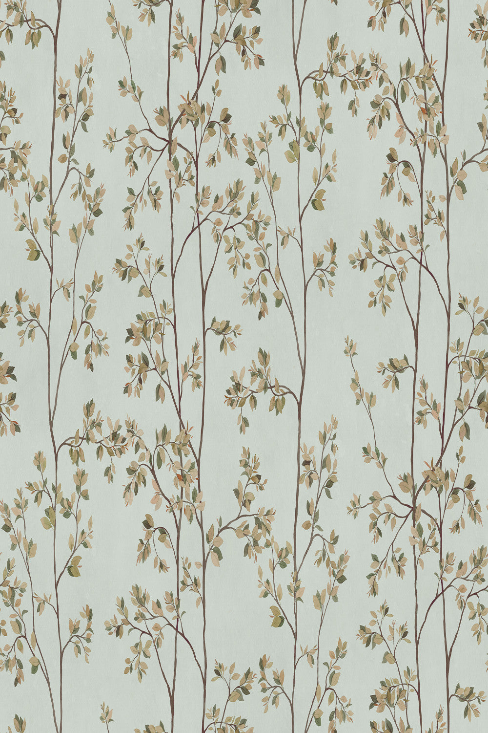 Laura mural in Light Blue, flat pattern