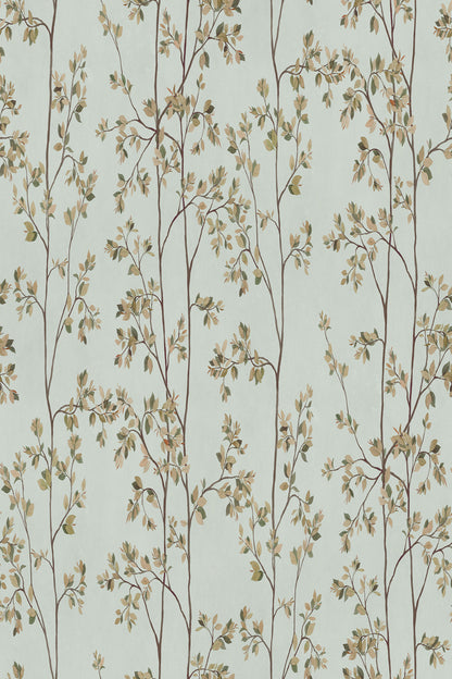 Laura mural in Light Blue, flat pattern