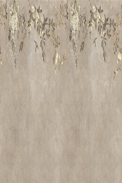 Nico mural in Beige, flat pattern