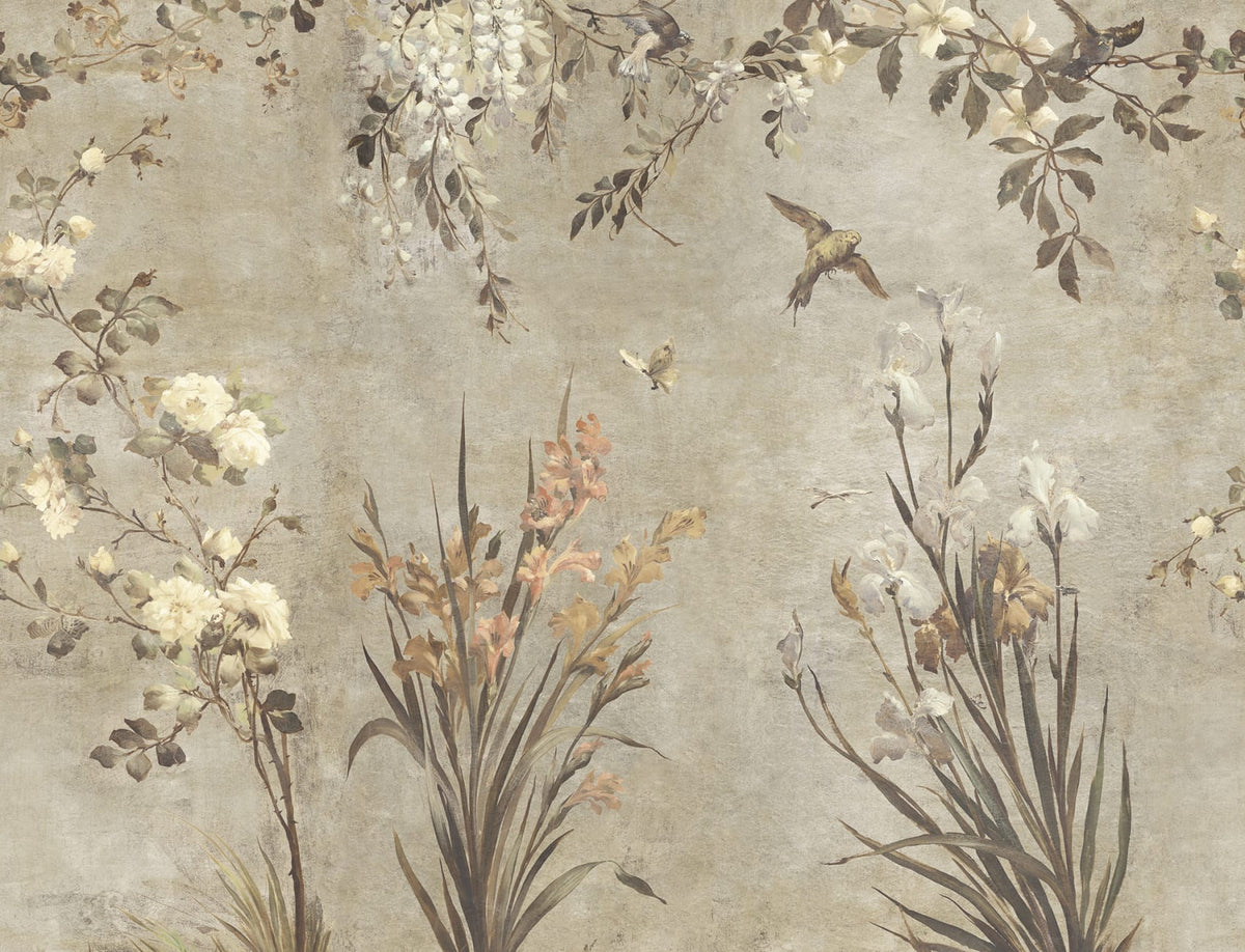 Nicola – Beige – Custom sized wallpaper mural (per m²)