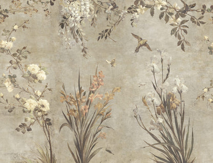 Nicola – Beige – Custom sized wallpaper mural (per m²)