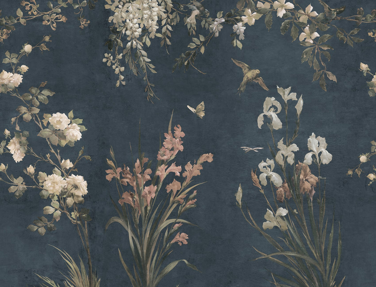 Nicola – Classic Blue – custom sized wallpaper mural (per m²)
