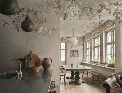 Luca Rectangle – Beige – Custom sized wallpaper mural (per m²)