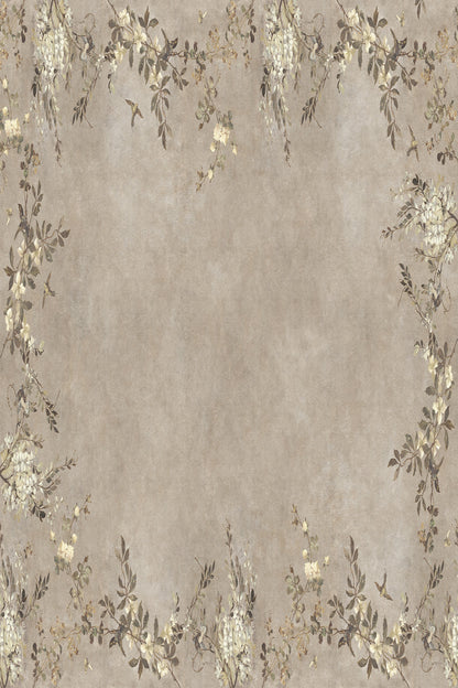 Luca Rectangle mural in Beige, flat pattern