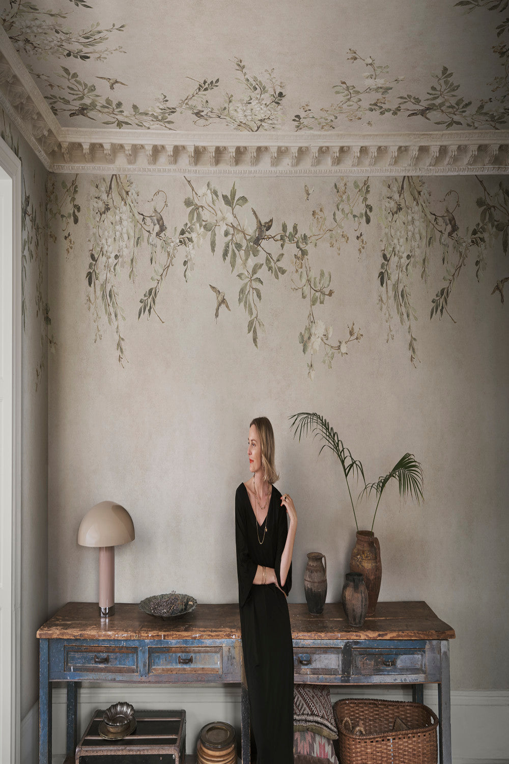 Luca Square – Sand – custom sized wallpaper mural (per m²)