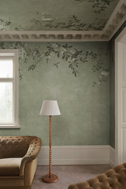 Luca Rectangle – Sage Green – custom sized wallpaper mural (per m²)