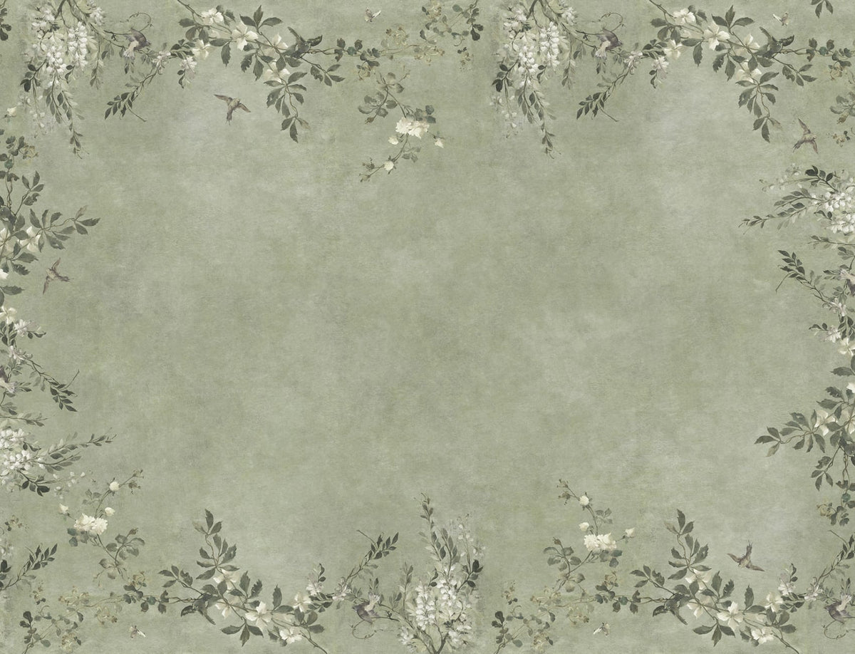 Luca Rectangle – Sage Green – custom sized wallpaper mural (per m²)