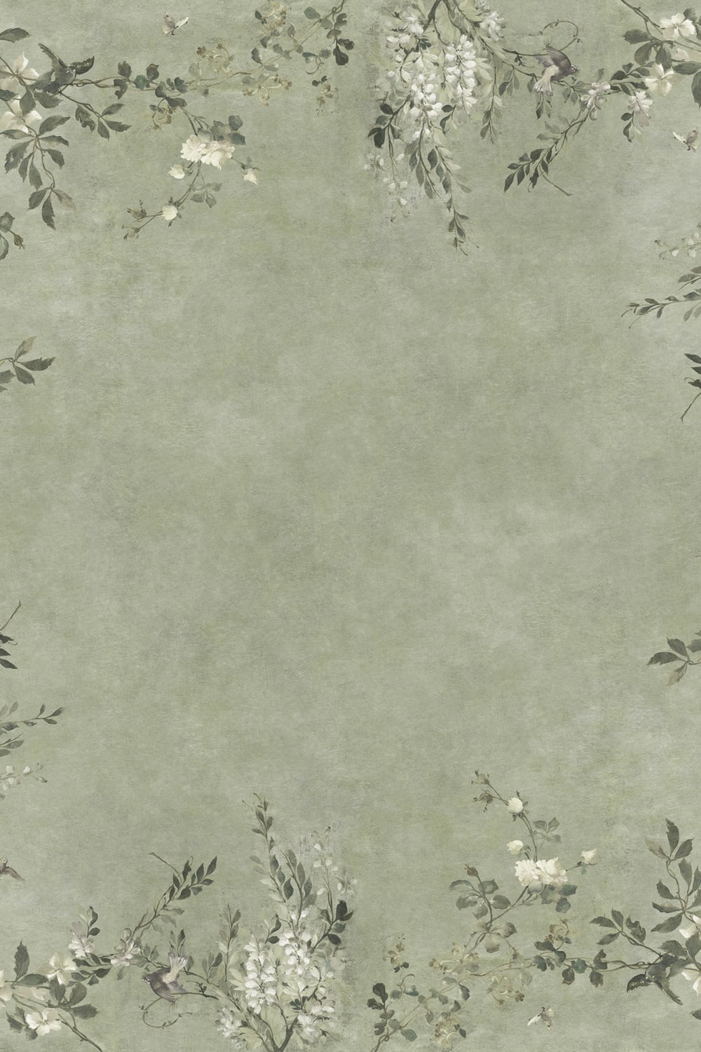 Luca Square – Sage Green – Custom sized wallpaper mural (per m²)