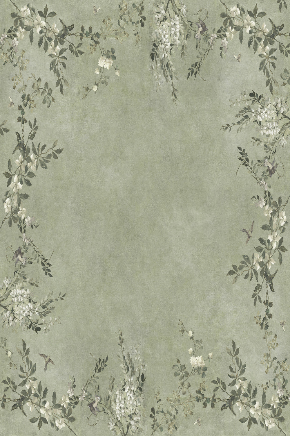 Luca Square in Sage Green, close-up pattern detail