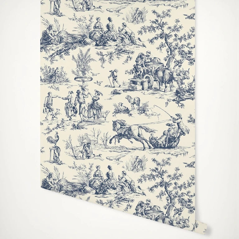 Vintage Toile Wallpaper