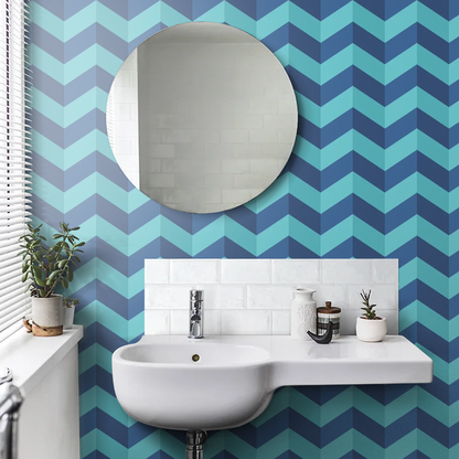 Illusion Chevron - Ohpopsi - Cerulean Mix
