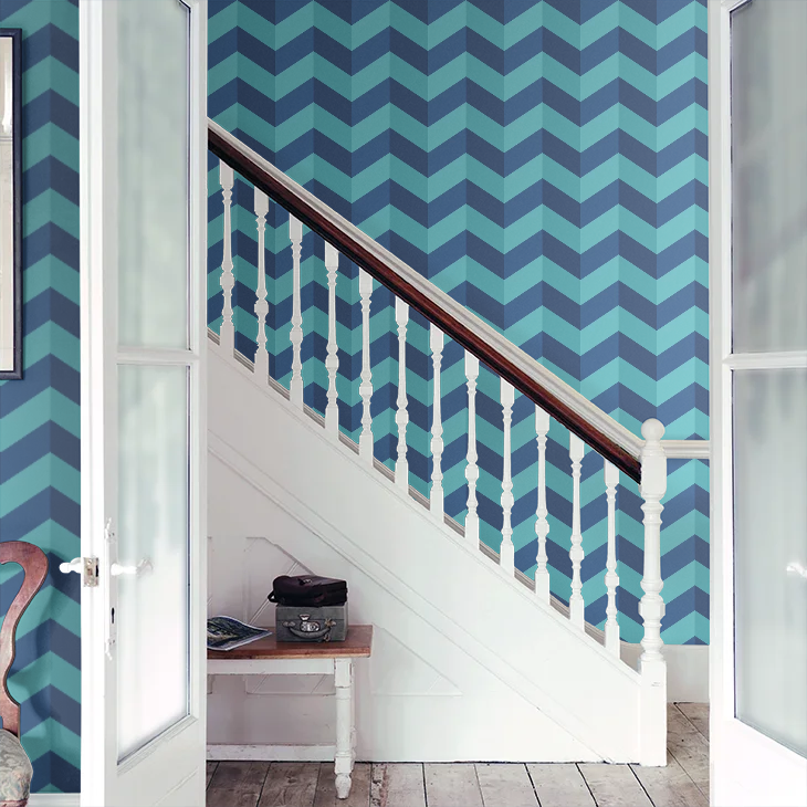 Illusion Chevron - Ohpopsi - Cerulean Mix