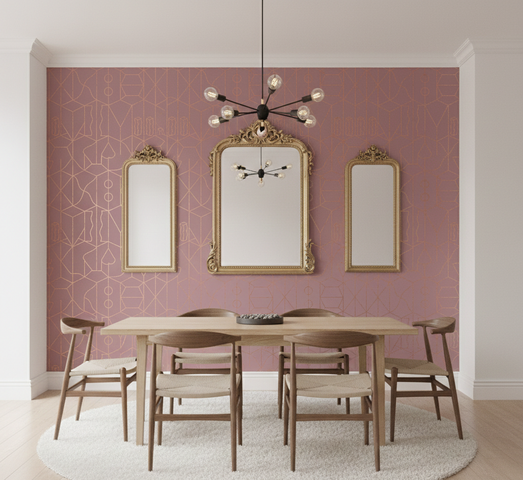 Never Ending Foil by Suzan Hijink Wallpaper - Copper Pink