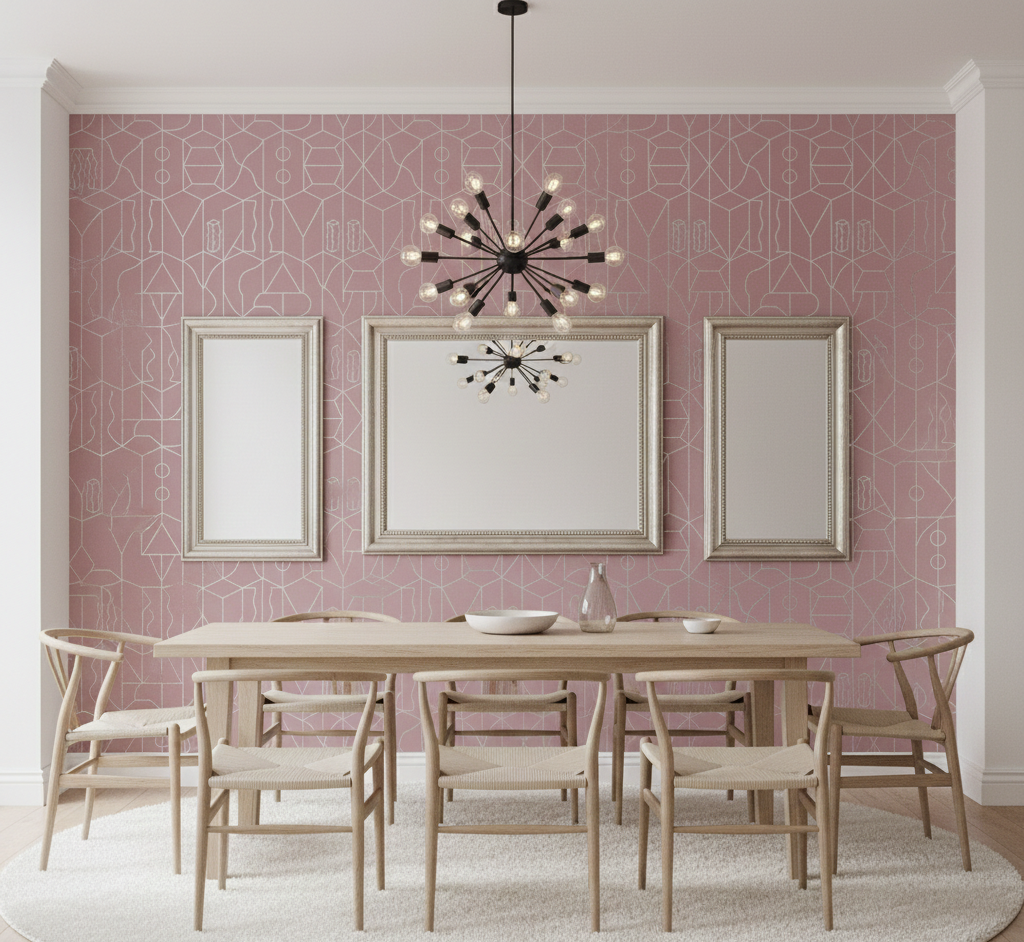 Never Ending Foil by Suzan Hijink Wallpaper - Silver Pink