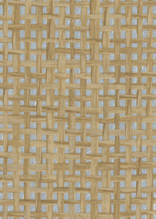 Burlap Safari Grasscloth Wallpaper - Camel (On Silver)
